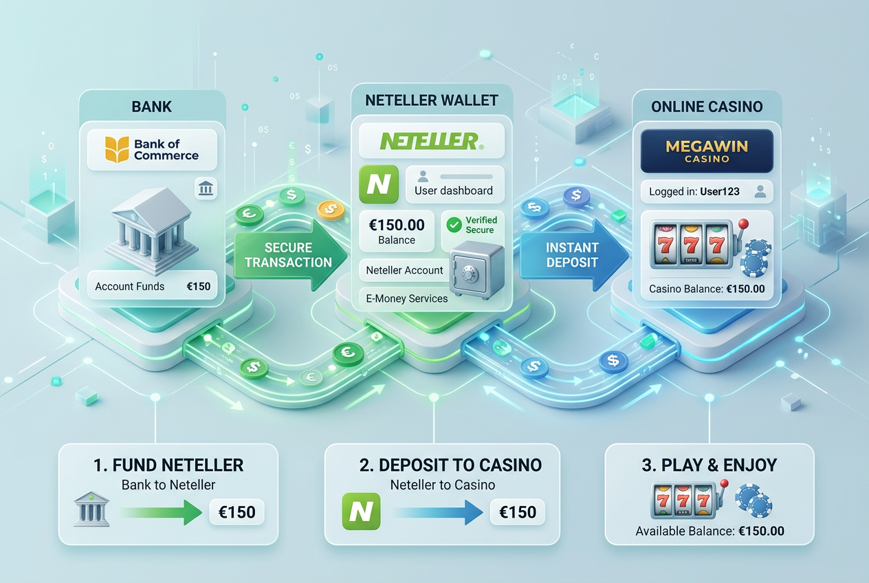 Schéma platebního procesu přes elektronickou peněženku Neteller